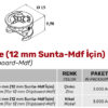 9,5 mm Minifiks Gövde (12 mm Sunta-Mdf İçin) - Görsel 2