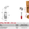Vifiks Pullu Minifiks Mili Ø8 x 34 mm - Görsel 2