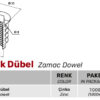 M6 Ø8 x 16 mm Zamak Dübel - Görsel 2