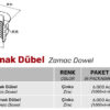 M8 Ø10 x 12 mm Zamak Dübel - Görsel 2