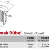 M10 - Ø13 x 15 mm Zamak Dübel - Görsel 2
