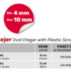 Plastik Vidalı Oval Etejer - Görsel 2