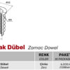 M6 Ø8 x Ø20 mm Zamak Dübel - Görsel 2