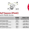 Plastik Vidalı Cam Raf Taşıyıcı Pimli - Görsel 2